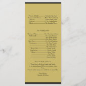 ブラック&金ゴールドピアノ結婚式 プログラム (裏面)