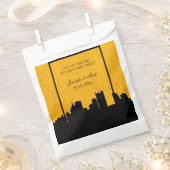 ブラック&金ゴールドピッツバーグ結婚のクッキーテーブル フェイバーバッグ (クリップ留めされた状態)