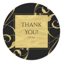 ブラック&金ゴールドフェイクフローラスワールエレガントな結婚式