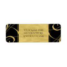 ブラック&金ゴールドフェイクフローラスワールエレガントな結婚式