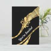 ブラック&金ゴールドフルーアデリス 招待状 (スタンド正面)