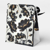 ブラック&金ゴールドフローラグリ結婚ージーズ フェイバーボックス (裏面サイド)