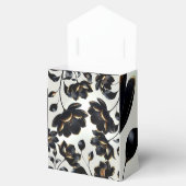 ブラック&金ゴールドフローラグリ結婚ージーズ フェイバーボックス (オープン)