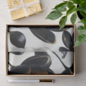 ブラック&金ゴールドフローラグリ結婚ージーズ 薄葉紙 (ギフト)