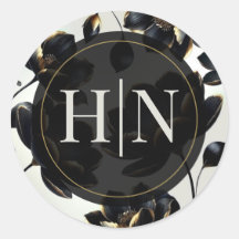 ブラック&金ゴールドフローラグレイゲエレガントな結婚式