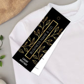 ブラック&金ゴールドフローラブティックアパレルプライスラベル スキニー名刺