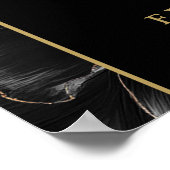 ブラック&金ゴールドフローラ50周年記念サイン ポスター (角)