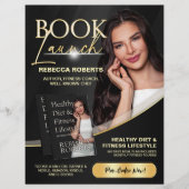 ブラック&金ゴールドブックローンチリリース作家アドフライヤー チラシ (正面)