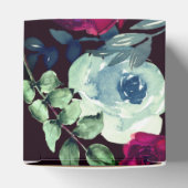 ブラック&金ゴールドブルガンディーブルーフローラブランド製品 フェイバーボックス (上部)