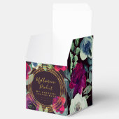 ブラック&金ゴールドブルガンディーブルーフローラブランド製品 フェイバーボックス (オープン)