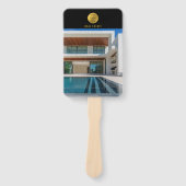 ブラック&金ゴールドプロフェッショナルフォト実在エステートエージェント ハンドファン (正面)