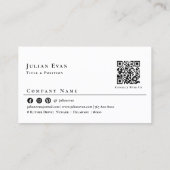 ブラック&金ゴールドプロフェッショナルモノグラム名刺 名刺 (裏面)