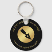 ブラック&金ゴールドプロモーション公証人ロゴブランド キーホルダー (裏面)