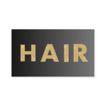ブラック&金ゴールドヘアスタイリストプロフェッショナル&QRコード