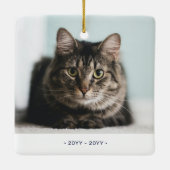 ブラック&金ゴールドペットメモリアル永遠フォトオーナメント セラミックオーナメント (裏面)