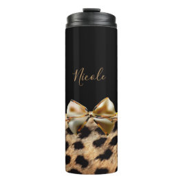 ブラック&金ゴールドボウヒョウcheetahアニマルプリント タンブラー