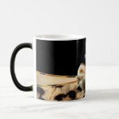 ブラック&金ゴールドボウヒョウcheetahアニマルプリント モーフィングマグカップ (左)