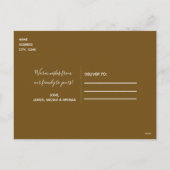 ブラック&金ゴールドボタニカルメリークリスマス6写真 シーズンポストカード (裏面)