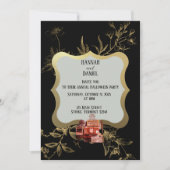 ブラック&金ゴールドマジカルハローウィンパーティ 招待状 (正面)