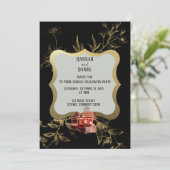 ブラック&金ゴールドマジカルハローウィンパーティ 招待状 (スタンド正面)