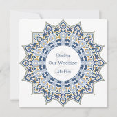 ブラック&金ゴールドマンダラ結婚式招待状 招待状 (正面)