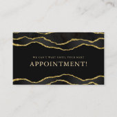 ブラック&金ゴールドマーブルゲート美しいアポイントメント 名刺 (正面)