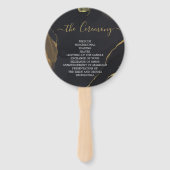 ブラック&金ゴールドマーブルハンドファン ハンドファン (裏面)