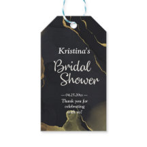 ブラック&金ゴールドマーブルブライダルシャワーギフトラベル