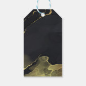 ブラック&金ゴールドマーブルブライダルシャワーギフトラベル ギフトタグ (裏面)