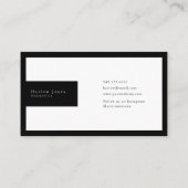 ブラック&金ゴールドミニマエレガントリスト 名刺 (裏面)