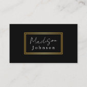 ブラック&金ゴールドミニマエレガントリスト 名刺 (正面)