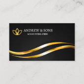 ブラック&金ゴールドミニマルエレガントリスト名刺 名刺