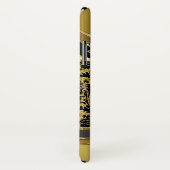 ブラック&金ゴールドメタリックルックフローラマスク Case-Mate iPhoneケース (裏面/右)