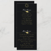 ブラック&金ゴールドメニューカード メニュー (正面/裏面)