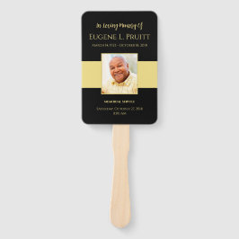 ブラック&金ゴールドメモリアルファン ハンドファン