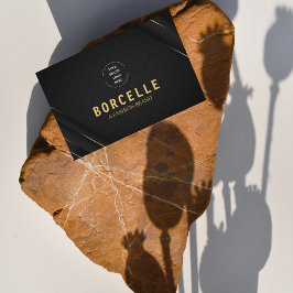 ブラック&金ゴールドモダンエレガント 名刺