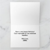 ブラック&金ゴールドモダンハッピーバースデー カード (内部)