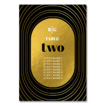 ブラック&金ゴールドモダンミニマリスト結婚アーチズ