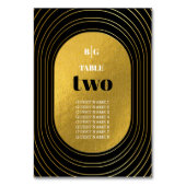 ブラック&金ゴールドモダンミニマリスト結婚アーチズ テーブルナンバー (裏面)