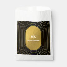 ブラック&金ゴールドモダンミニマリスト結婚アーチズ