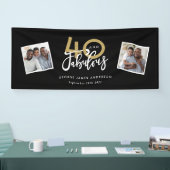 ブラック&金ゴールドモダン写真40と素晴らしい 横断幕 (トレードショー)