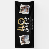 ブラック&金ゴールドモダン写真40と素晴らしい 横断幕 (縦)