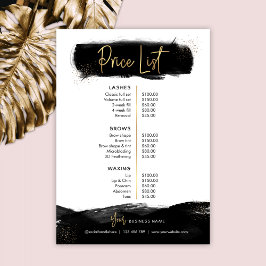 ブラック&金ゴールドモダン美しいサロン価格表