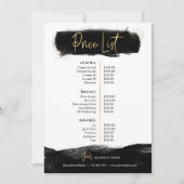 ブラック&金ゴールドモダン美しいサロン価格表 (正面)