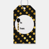 ブラック&金ゴールドユニコーン ギフトタグ (裏面)