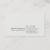 ブラック&金ゴールドヨガインストラクターボディリーフOMシンボル 名刺 (裏面)