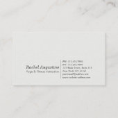 ブラック&金ゴールドヨガ瞑想インストラクターZENシンボル 名刺 (裏面)