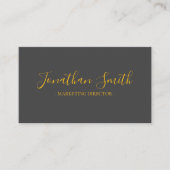 ブラック&金ゴールドラグジュアリービジネス | プロフェッショナル 名刺 (正面)