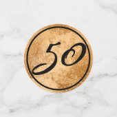 ブラック&金ゴールドラグジュアリー50パーソナライズされたと素晴らしい コンフェッティ (スモール正面)