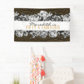 ブラック&金ゴールドラグジュアリー50パーソナライズされたと素晴らしい 横断幕 (インサイチュ)